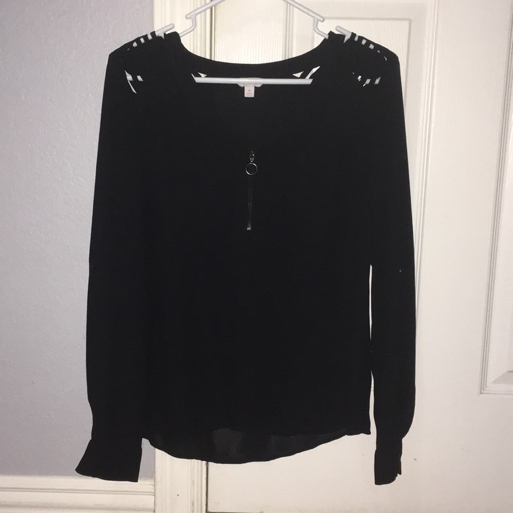 Black long sleeve top